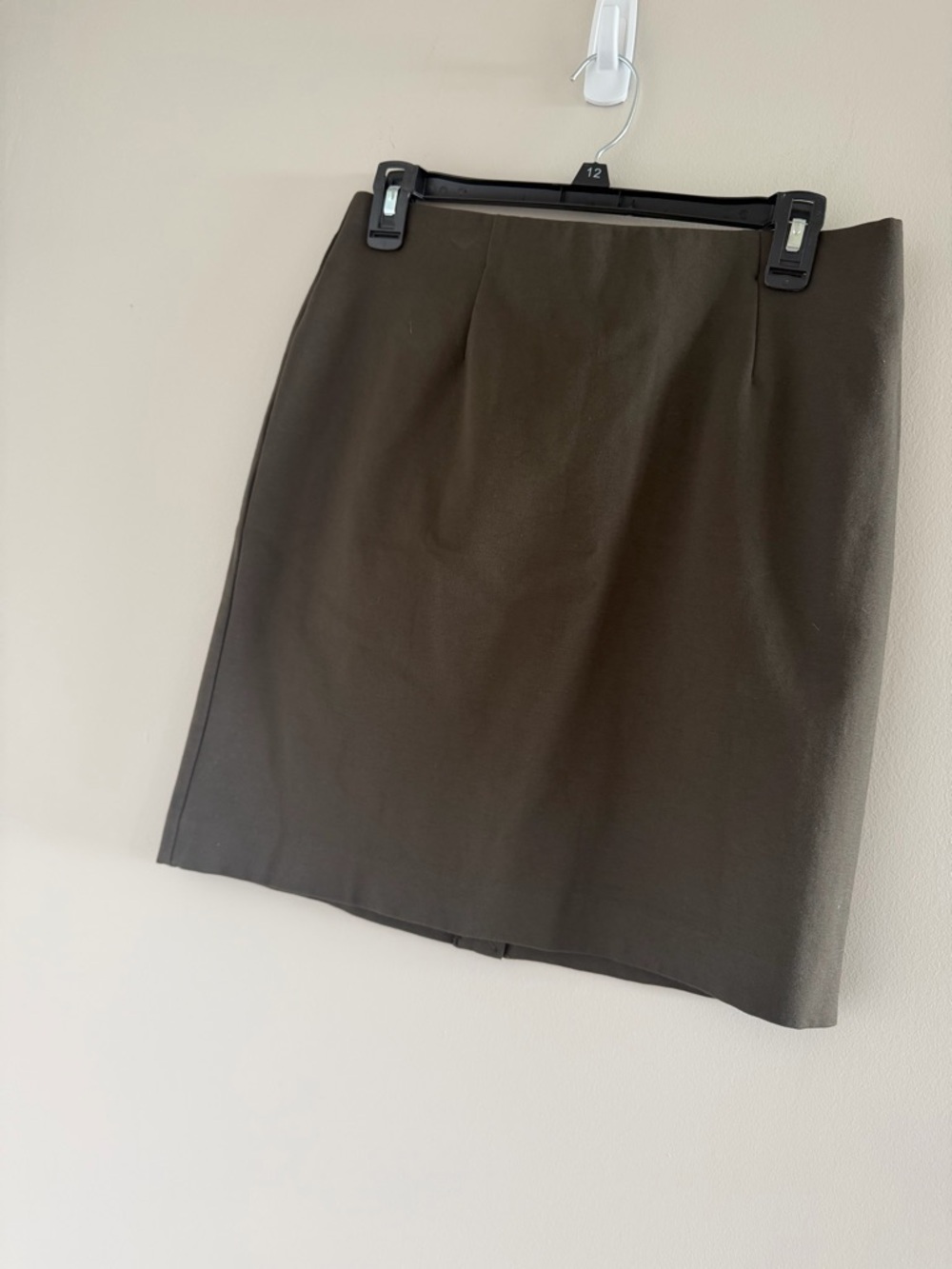 J Jill Olive Green Mini Skirt Petite Small Stretch Minimalist Chic Utility Work‎